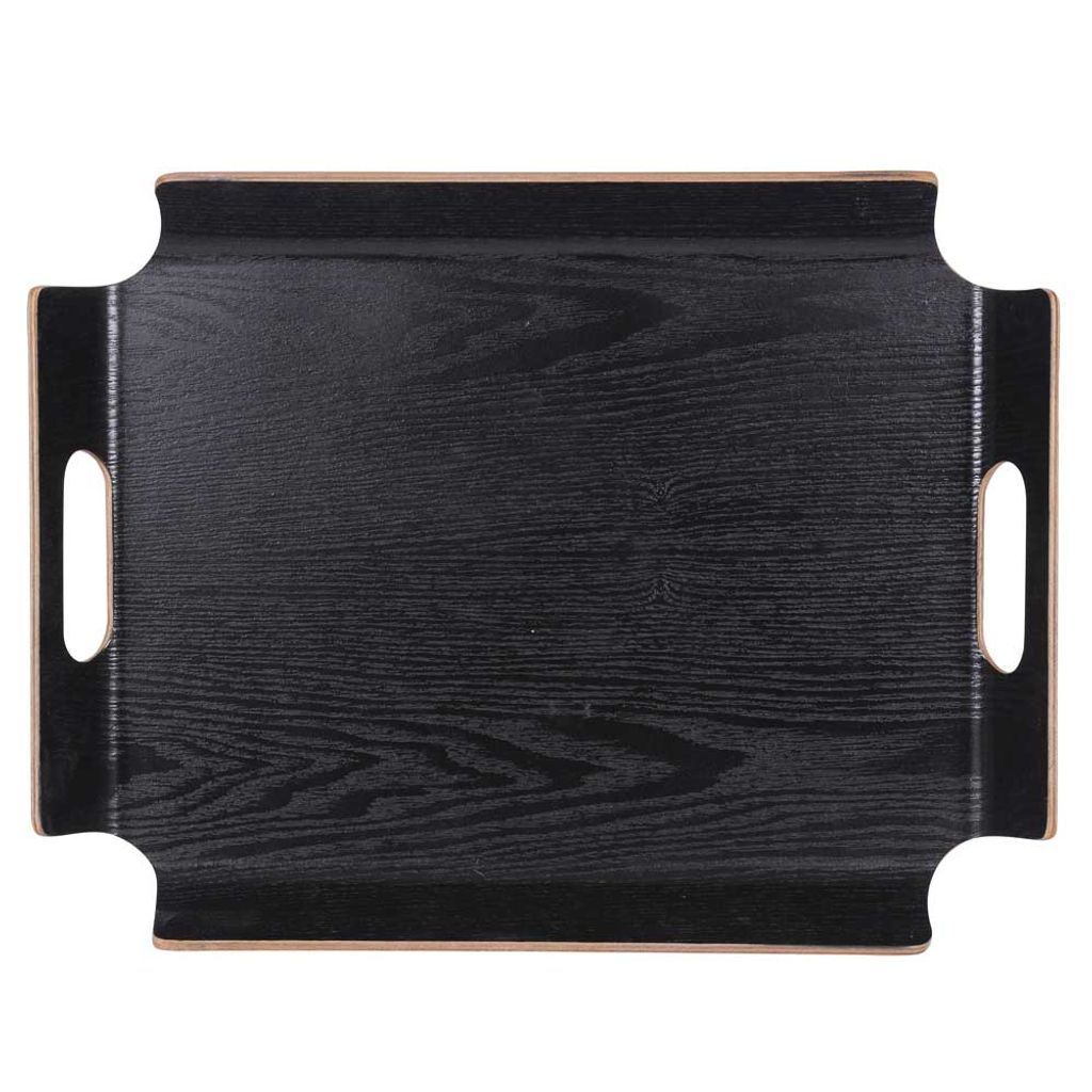 Plateau bois noir 44 x 33 cm - Visuel 0