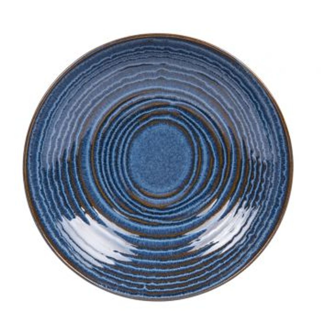 Assiette creuse Moon bleue 22cm - Visuel 1