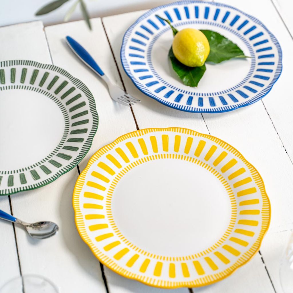 Assiette plate Napoli bleue D.27 cm - Visuel 1