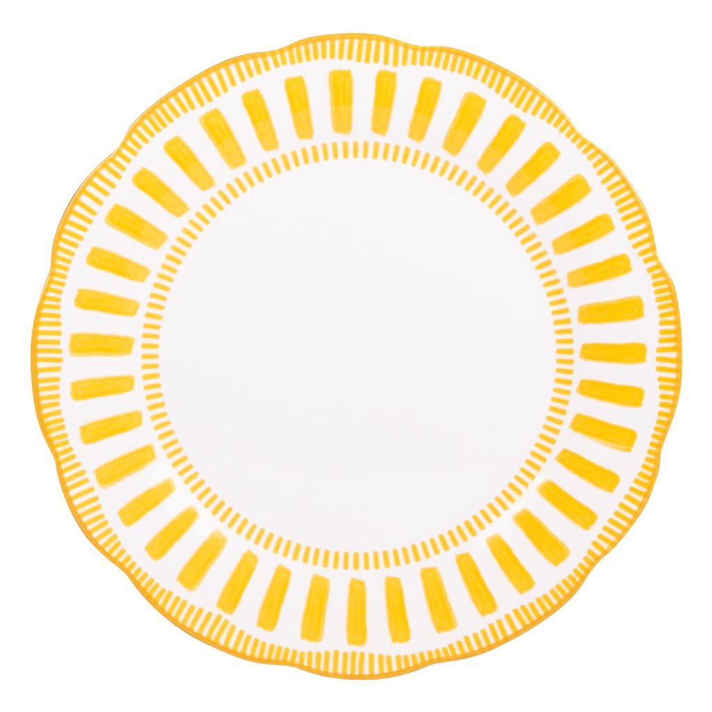 Assiette plate Napoli jaune D.27 cm - Visuel 0