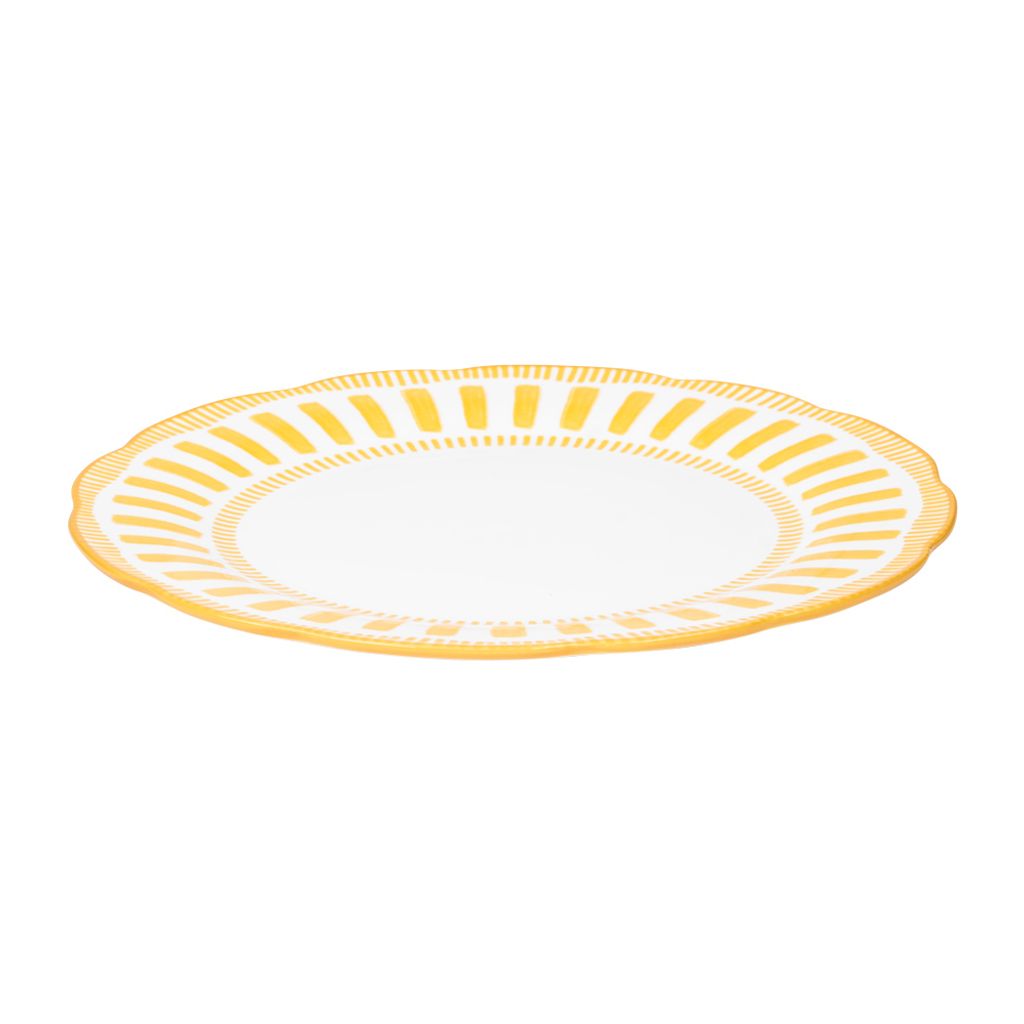 Assiette plate Napoli jaune D.27 cm - Visuel 1