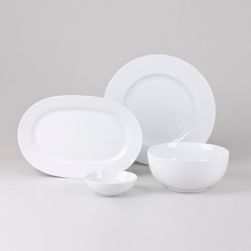 Plat ovale CHAMONIX blanc