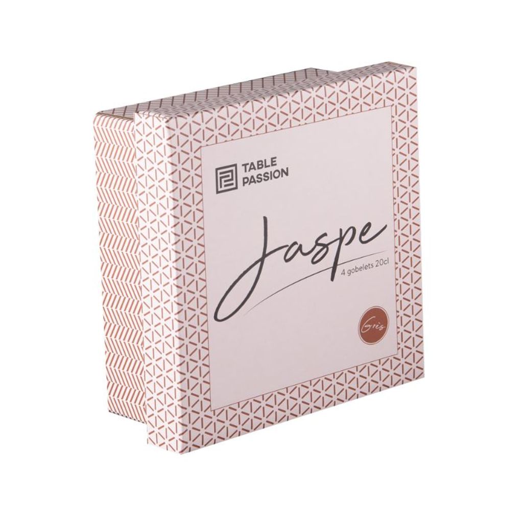 Coffret de 4 gobelets Jaspe 20 cl beige - Visuel 2