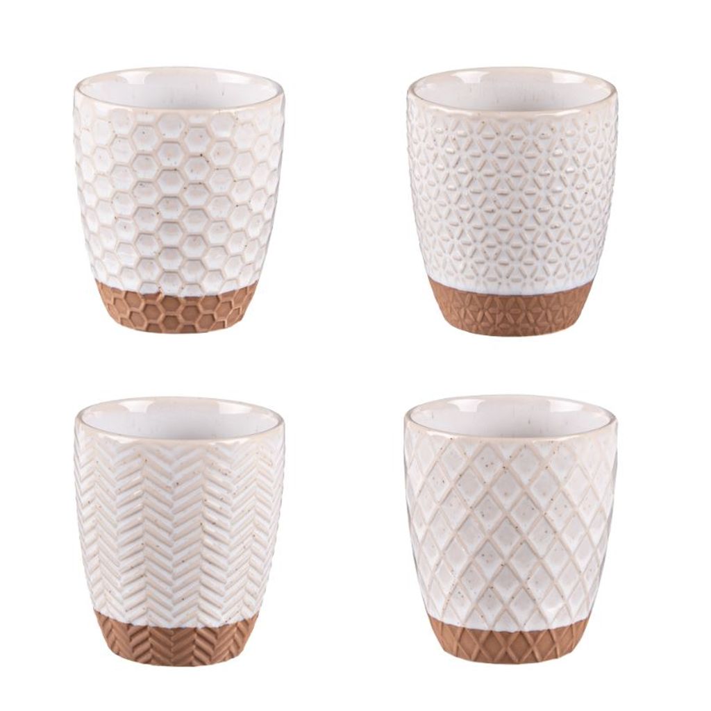Coffret de 4 gobelets Jaspe 20 cl beige - Visuel 0