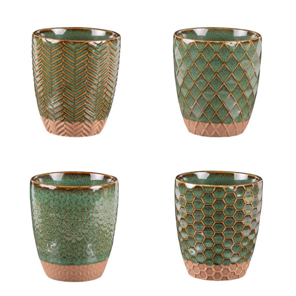 Coffret de 4 gobelets Jaspe 20 cl vert - Visuel 1
