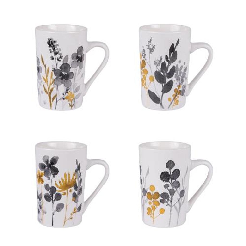 4 mugs 35 cl flora