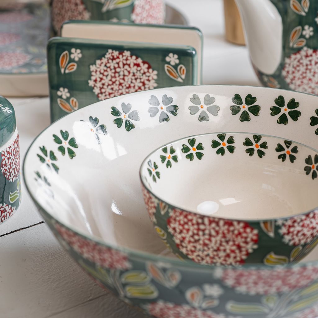 Coffret de 4 bols décors Almada 14 cm - Gamm vert