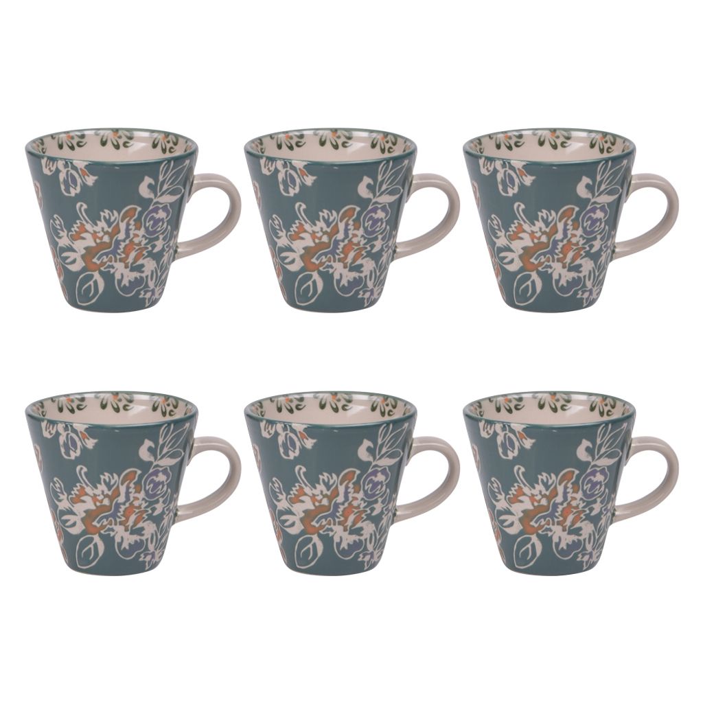 Coffret 6 tasses Faustine 17cl - Visuel 0