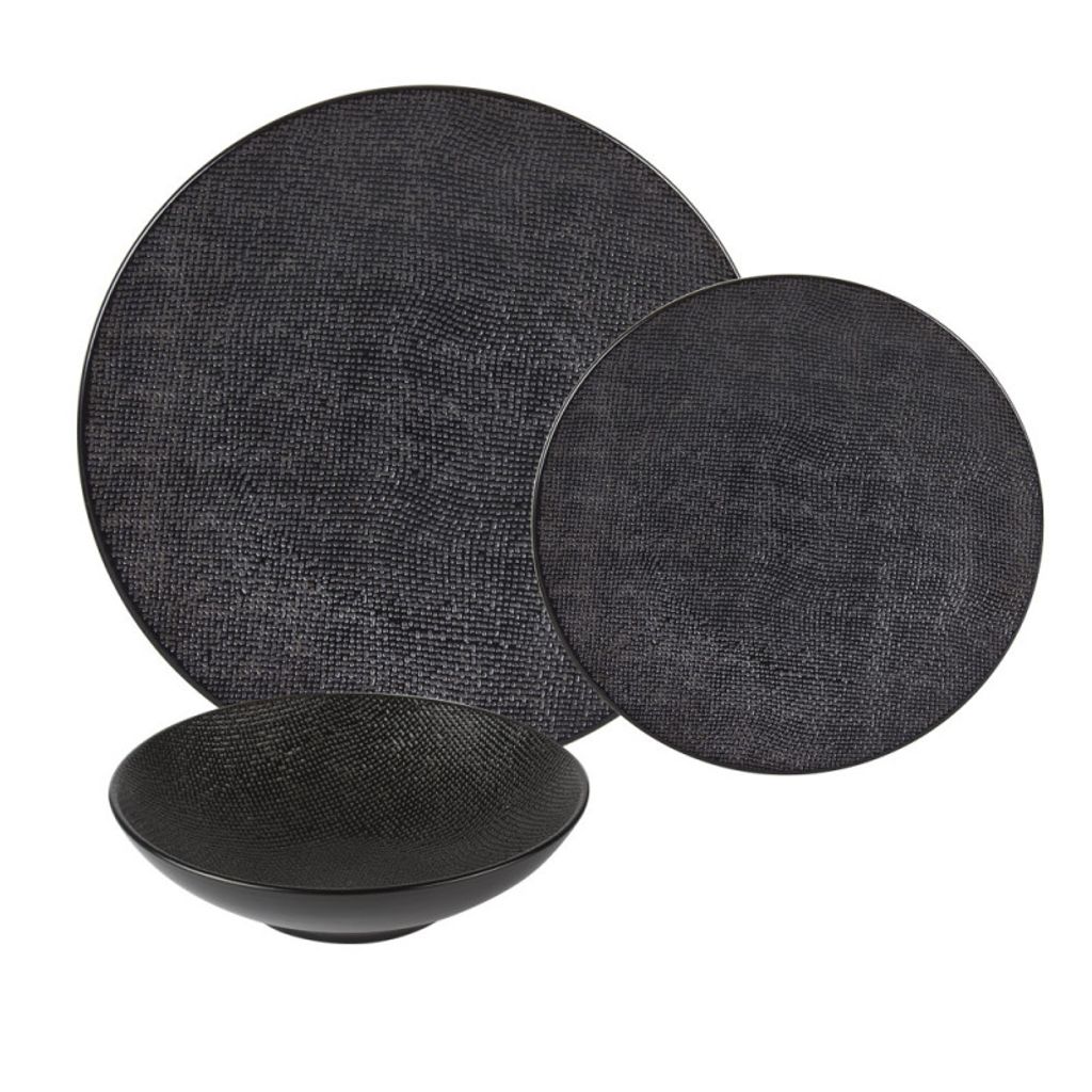 Assiette à pâtes VESUVIO noir 25 cm - Visuel 3