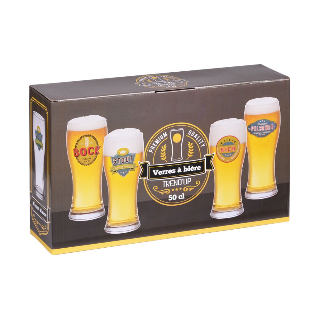 4 verres à bière vintage 50 cl - Visuel 2