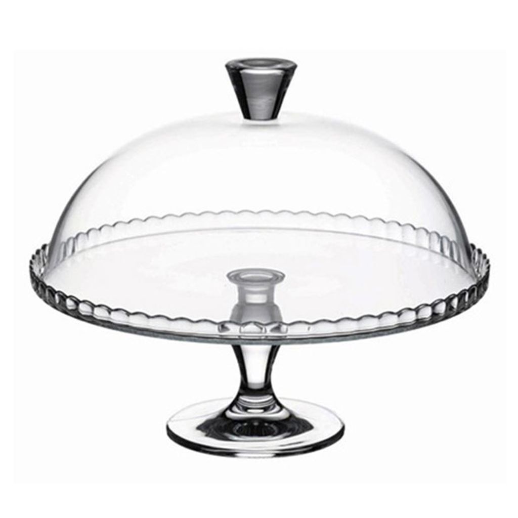 Plat à gâteau + cloche H 28 cm - Visuel 0