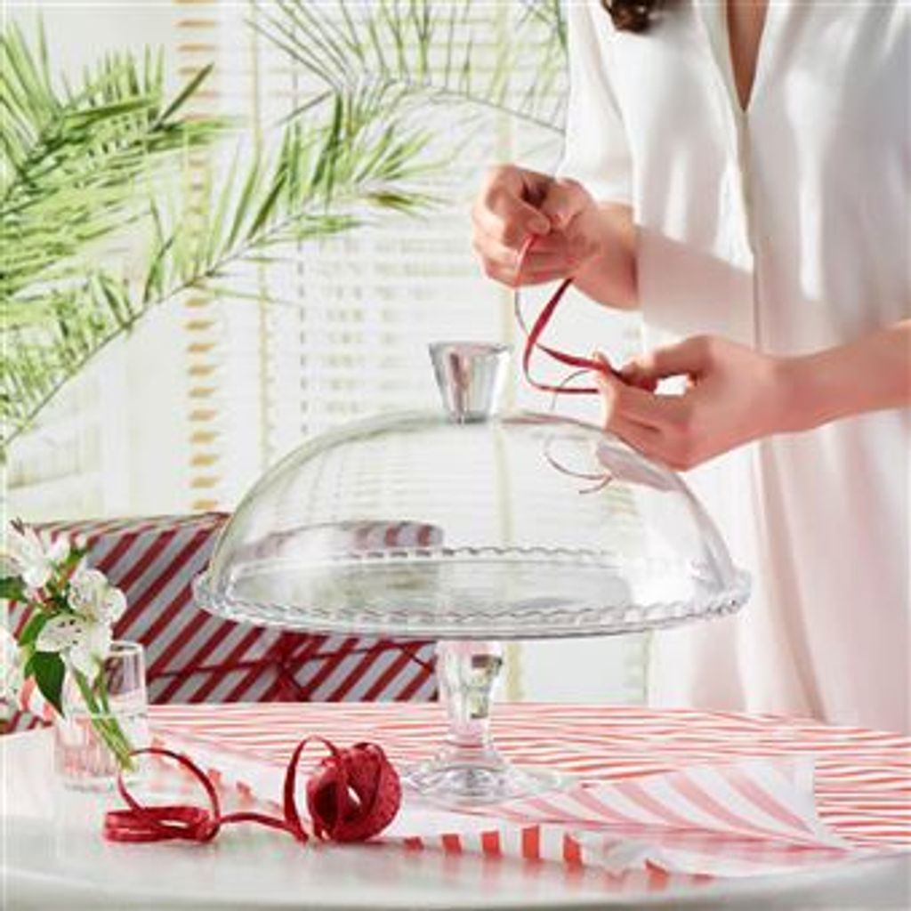 Plat à gâteau + cloche H 28 cm - Visuel 2