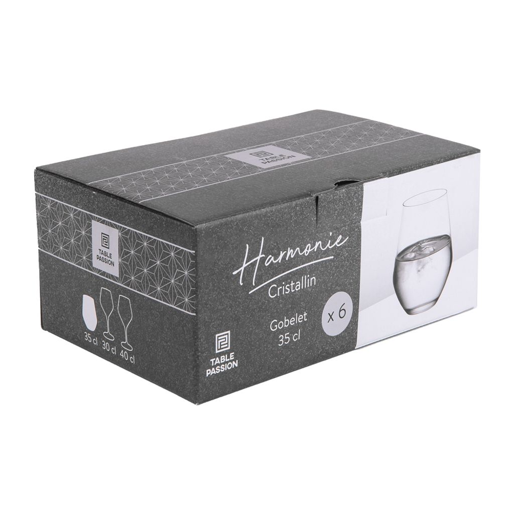 Boite de 6 gobelets Harmonie 35cl - Visuel 1