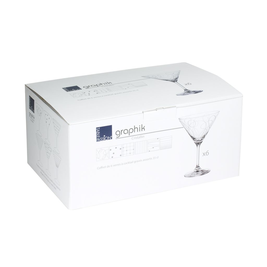 Set de 6 verres à cocktail Graphik 29cl - Visuel 2