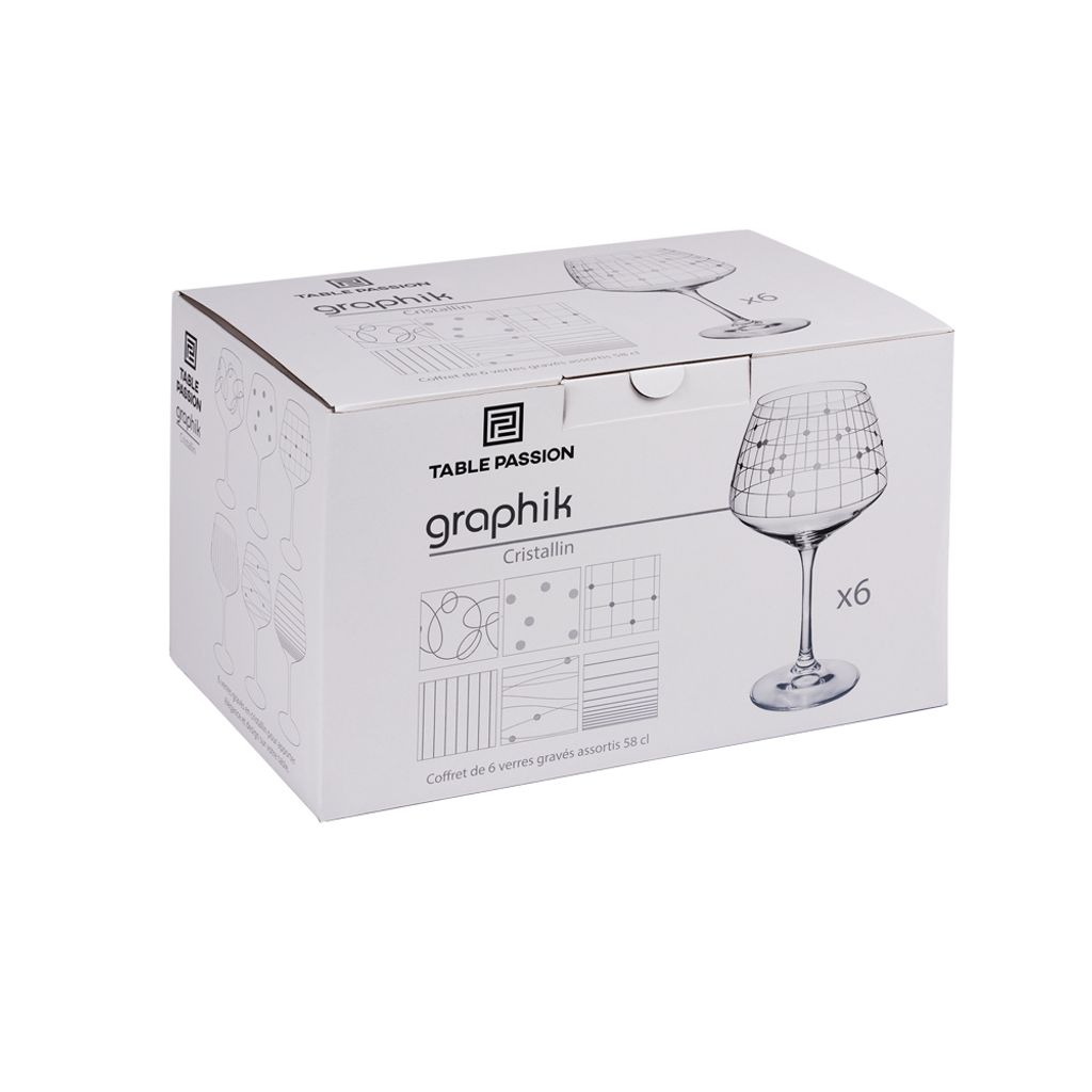 6 verres dégustation Graphik 58cl - Visuel 1