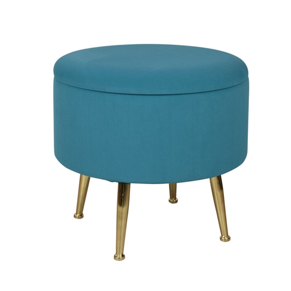 Pouf / Coffre Bibum bleu canard PM - Visuel 0
