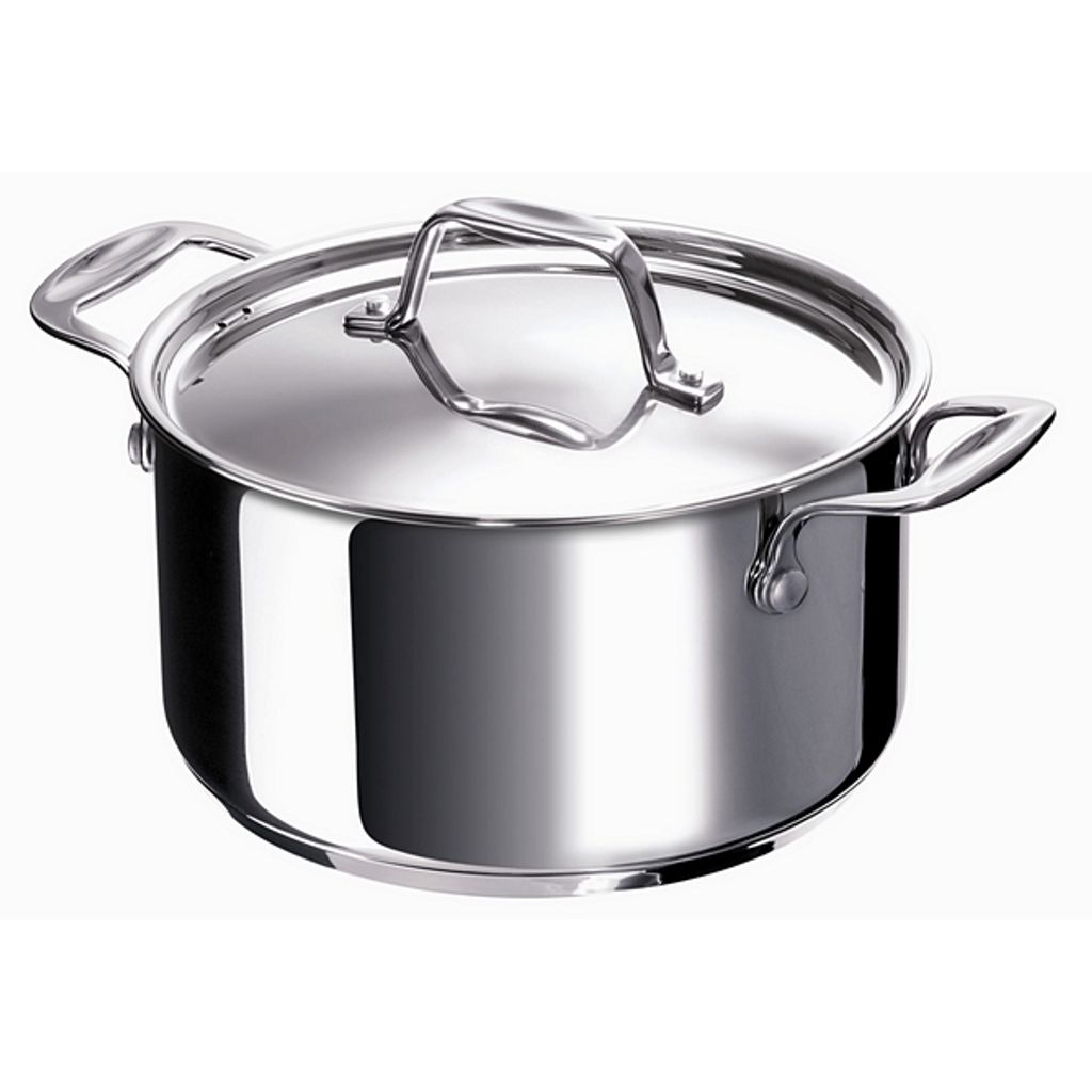 Faitout chef inox 26cm + Couvercle - Visuel 0