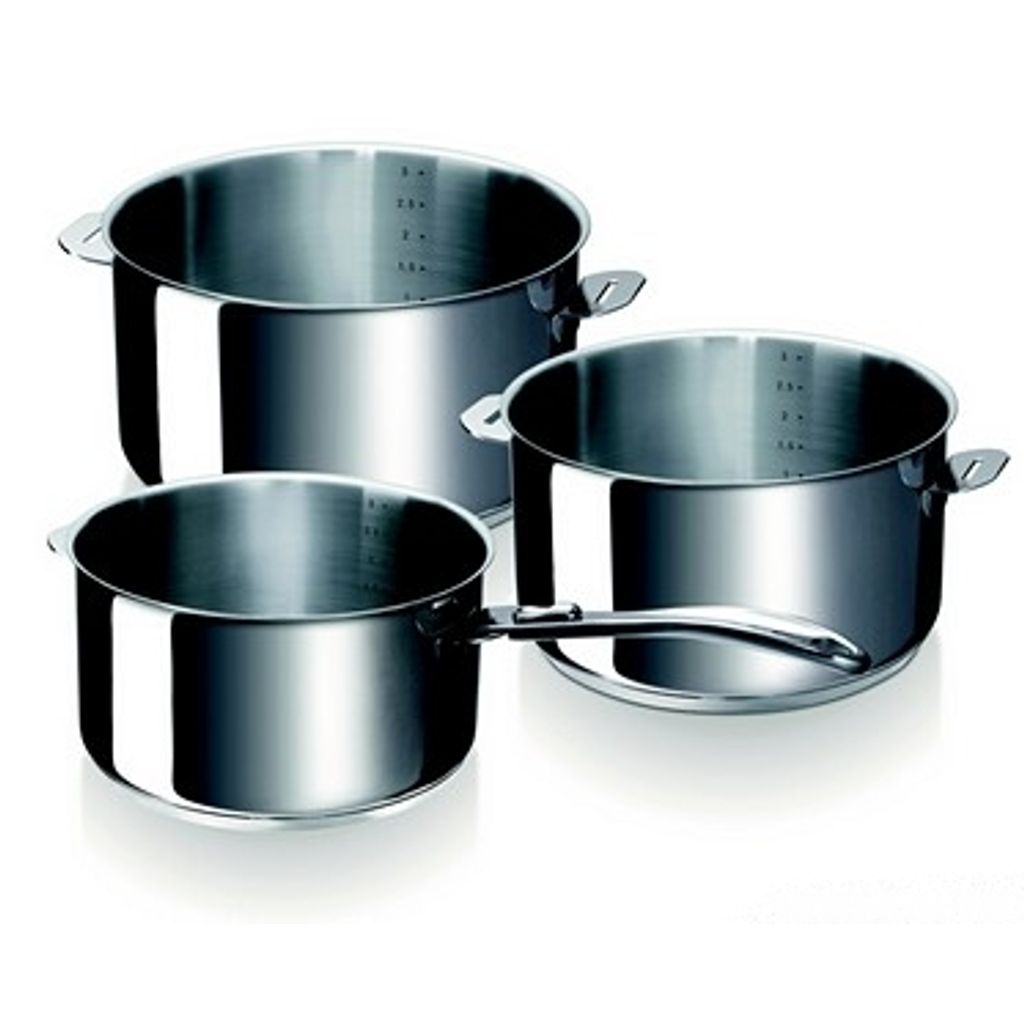 Série de 3 casseroles Evolution et une poignée - Visuel 0