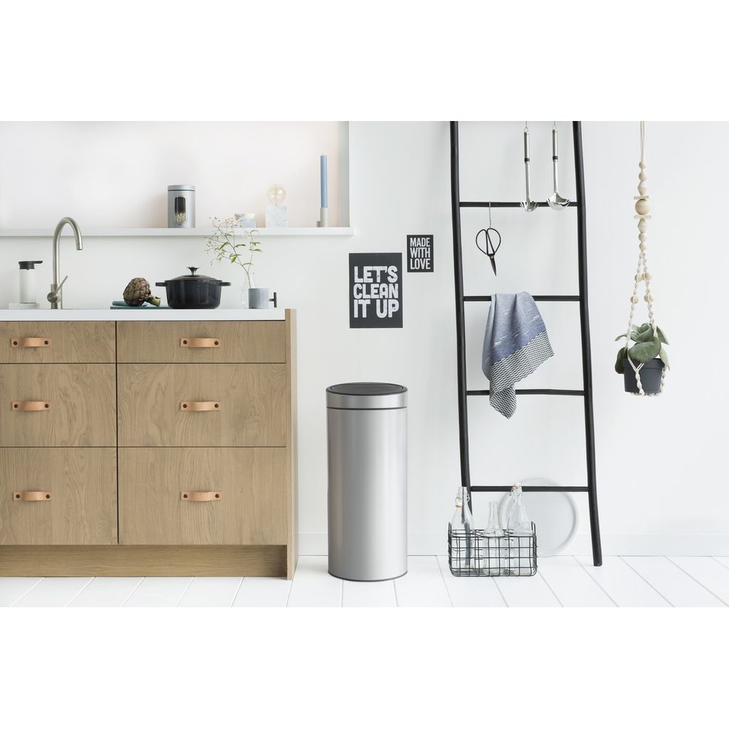 Poubelle Touch Bin New 30L Metallic grey - Visuel 1