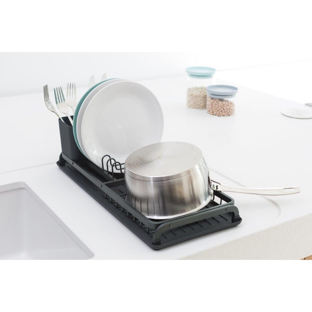 Egouttoir à vaisselle compact gris foncé - Visuel 1