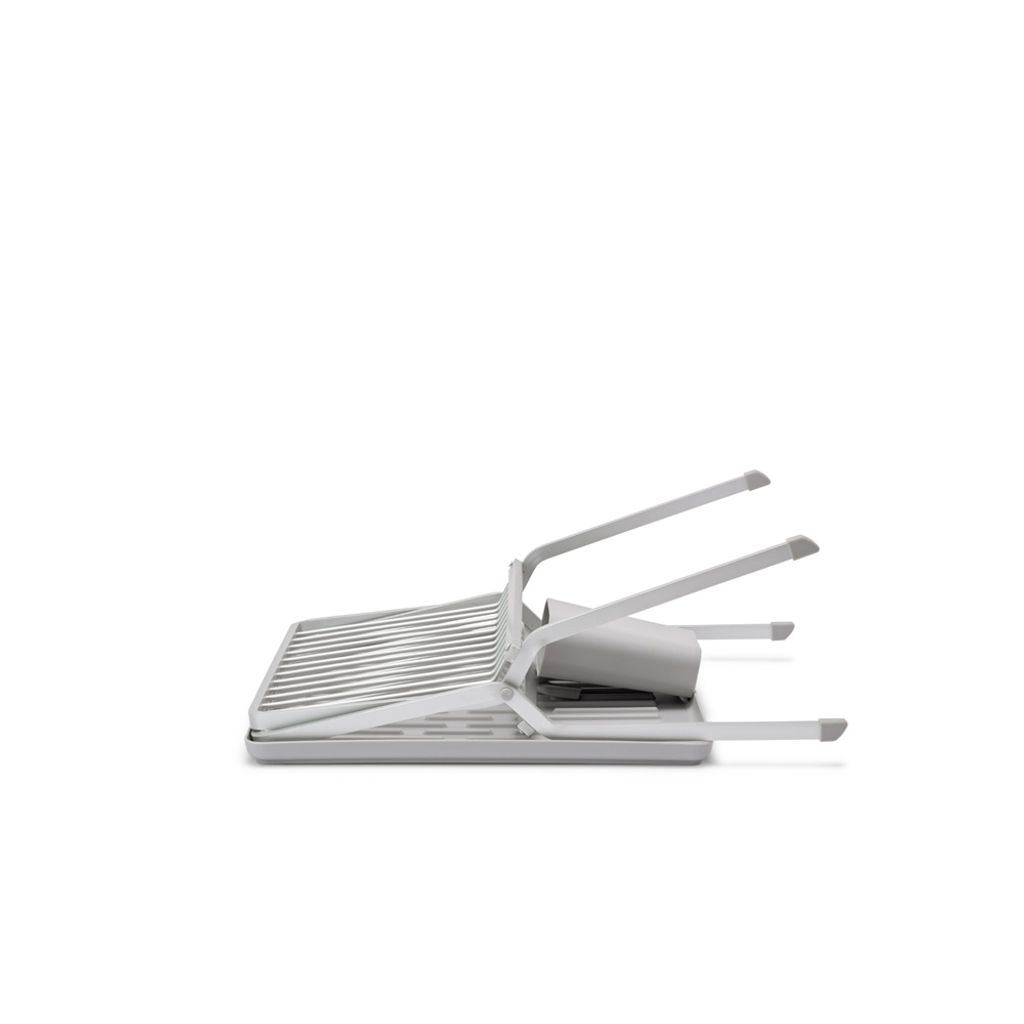 Egouttoir à vaisselle pliable 13 assiettes gris clair - Visuel 2