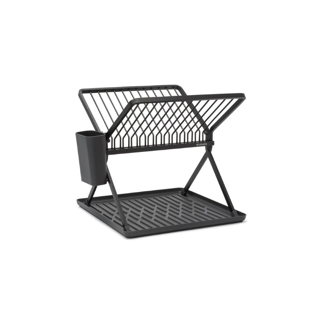 Egouttoir à vaisselle pliable 13 assiettes gris foncé - Visuel 0