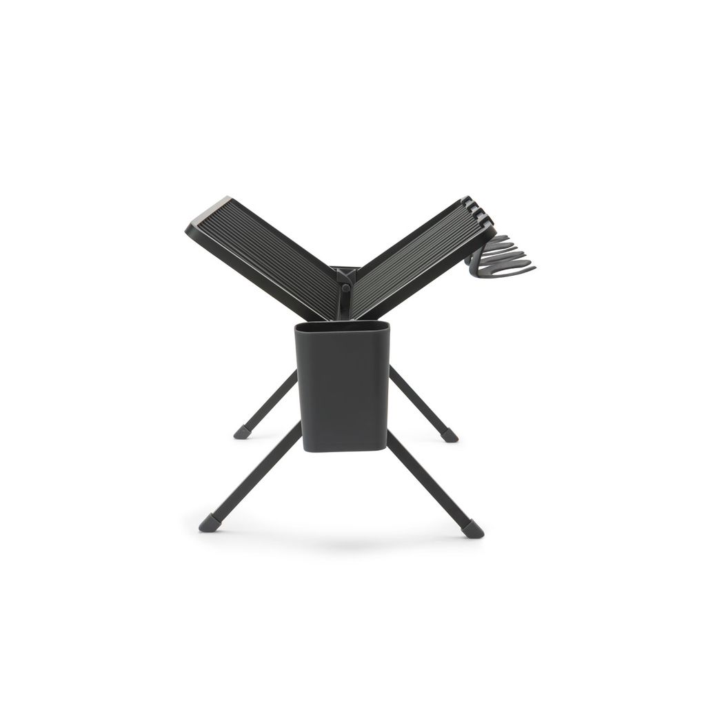 Egouttoir à vaisselle pliable 17 assiettes gris foncé - Visuel 1