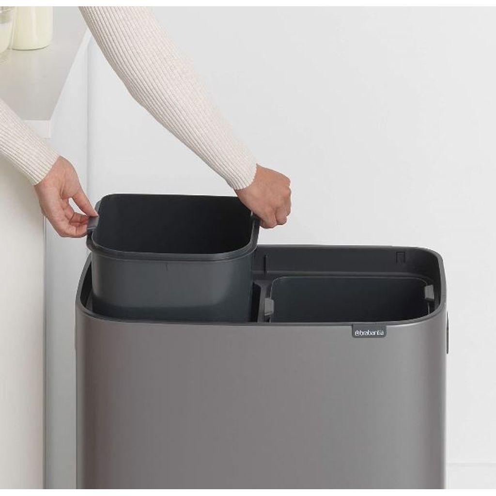 Poubelle Bo Touch Bin 2 x 30 L Platinium - Visuel 2