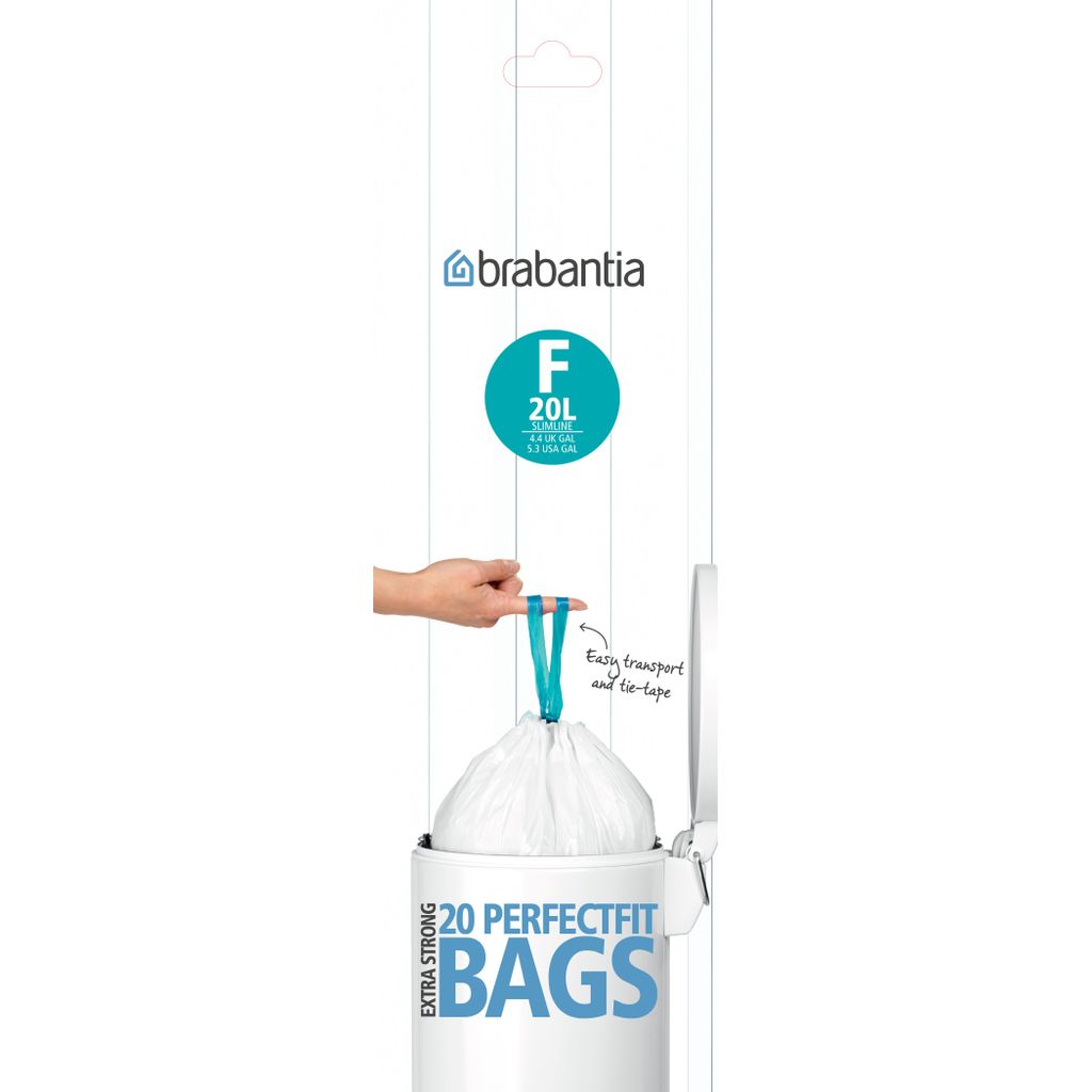 Sac poubelle Slim 20 L rouleau 20 pièces - Visuel 0