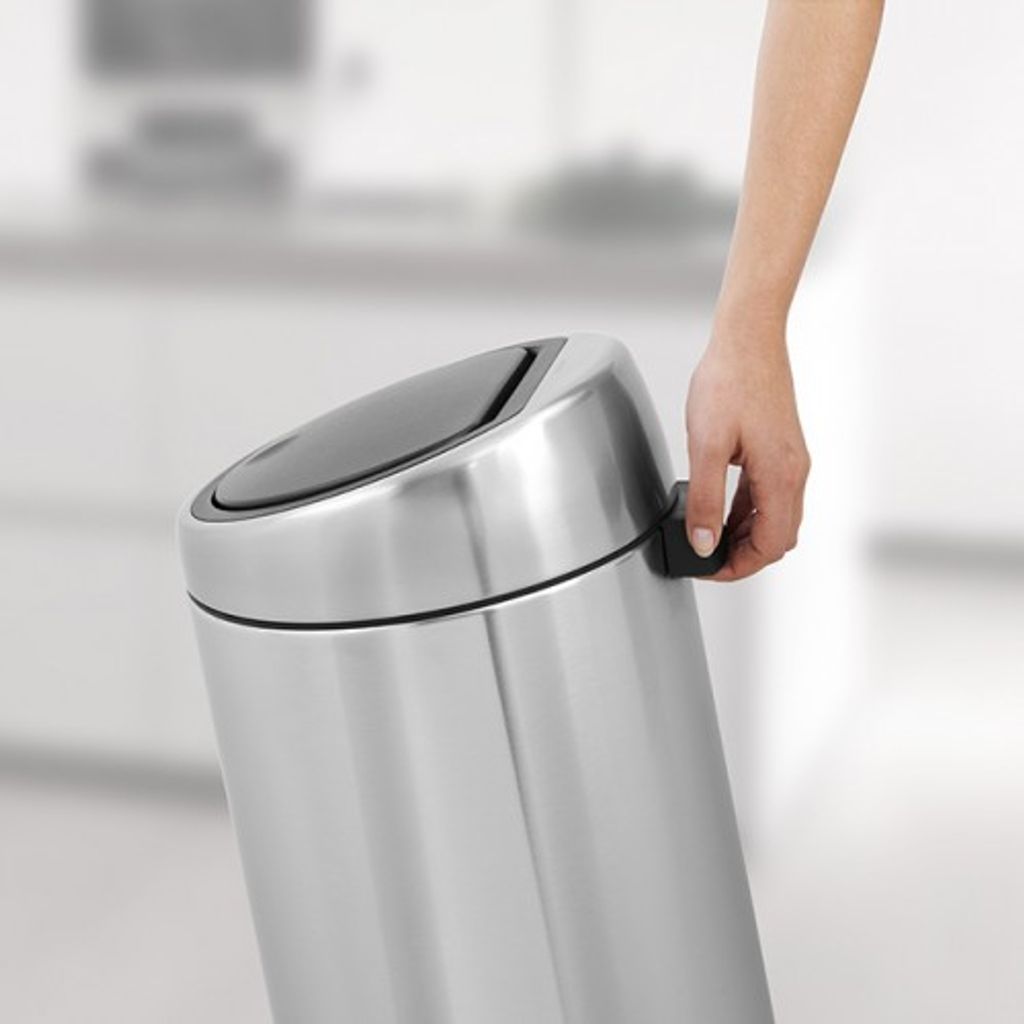 Poubelle Touch Bin 30 L Fingerprint proof Matt Steel - Visuel 3