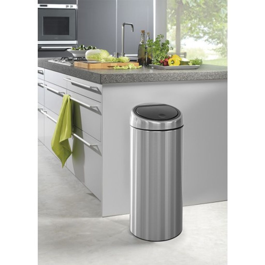 Poubelle Touch Bin 30 L Fingerprint proof Matt Steel - Visuel 4