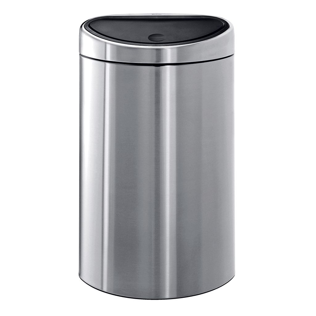 Poubelle Touch Bin 40 L Fingerprint proof Matt Steel - Visuel 1