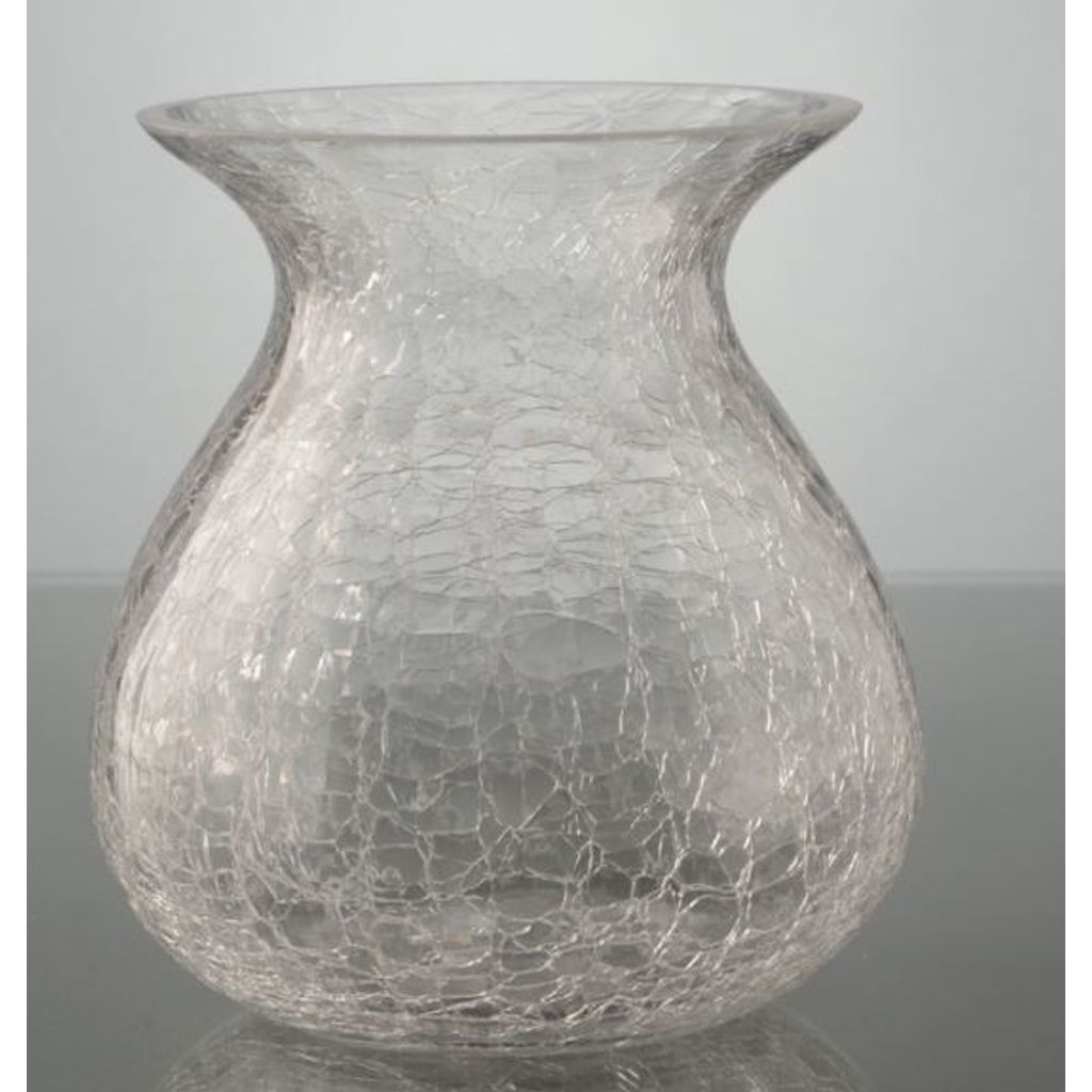 Vase craquelé H. 18 cm - Visuel 0