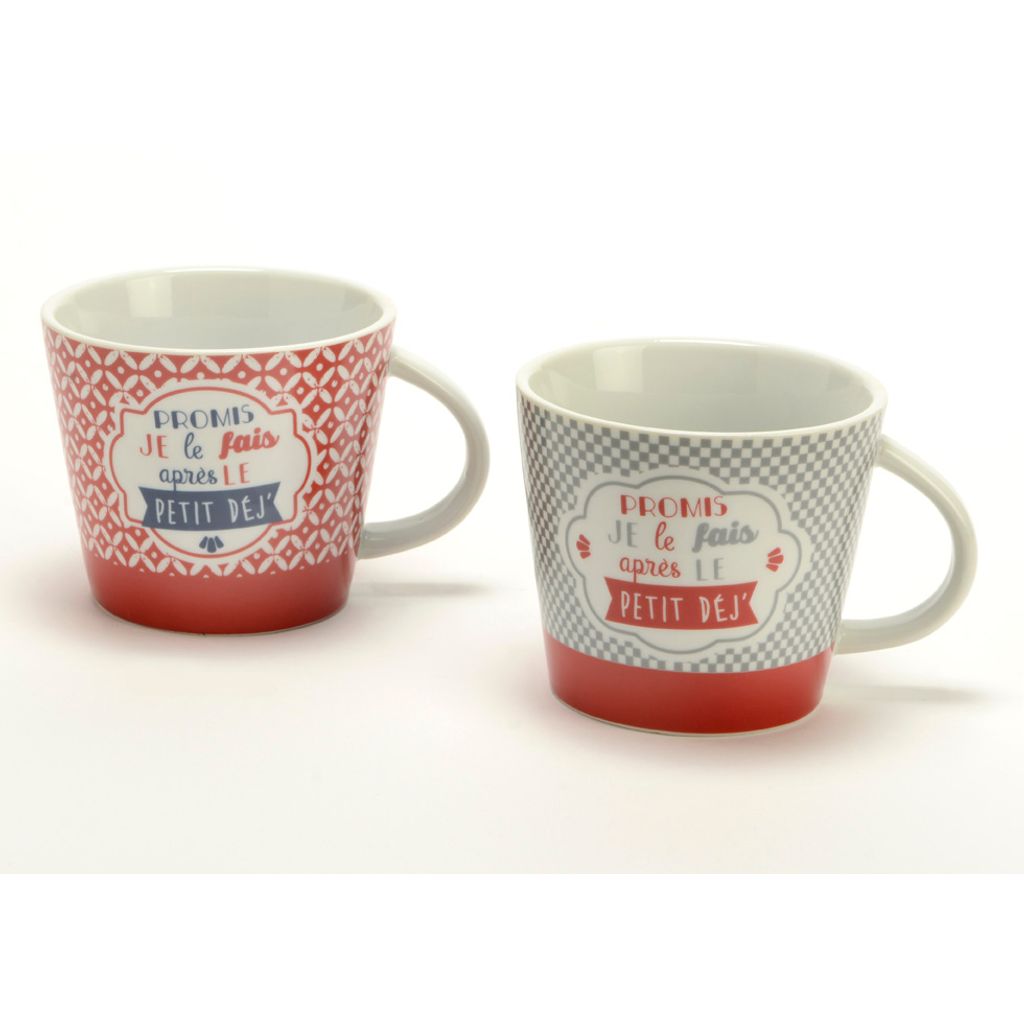 Coffret de 2 tasses déjeuné Lovely Breakfast 40cl - Visuel 0