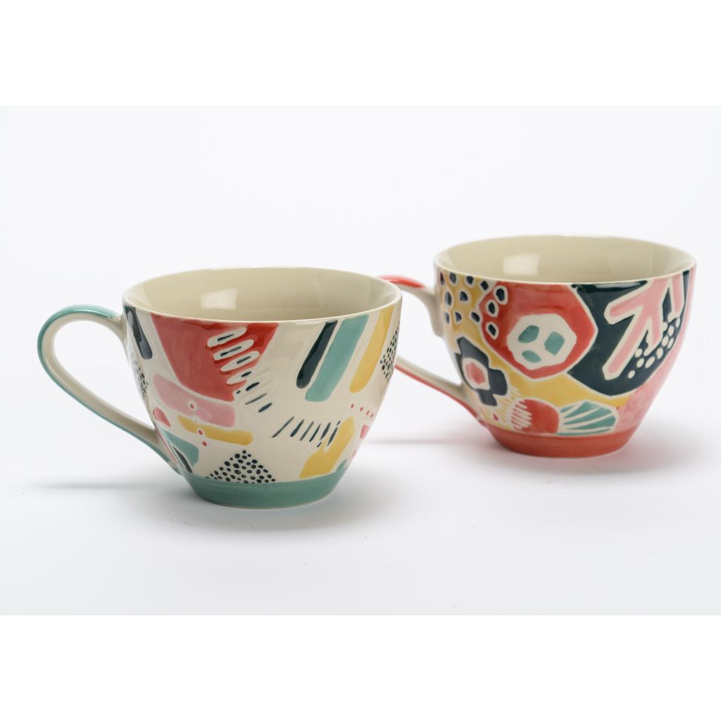 Tasse à thé Paloma fond couleur - Visuel 0