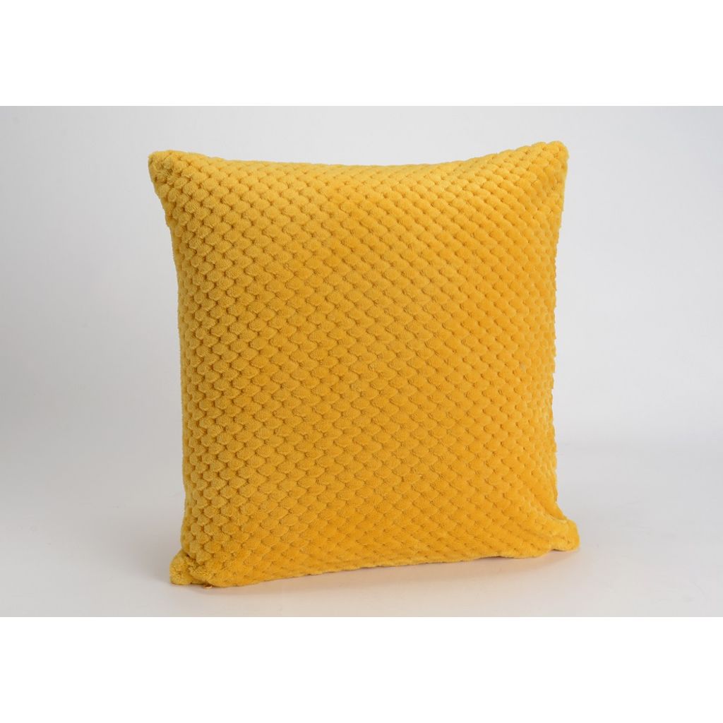 Coussin Damier moutarde - Visuel 0