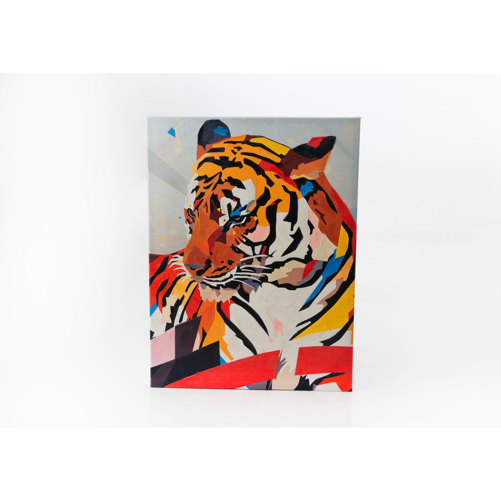 Toile tigre coloré