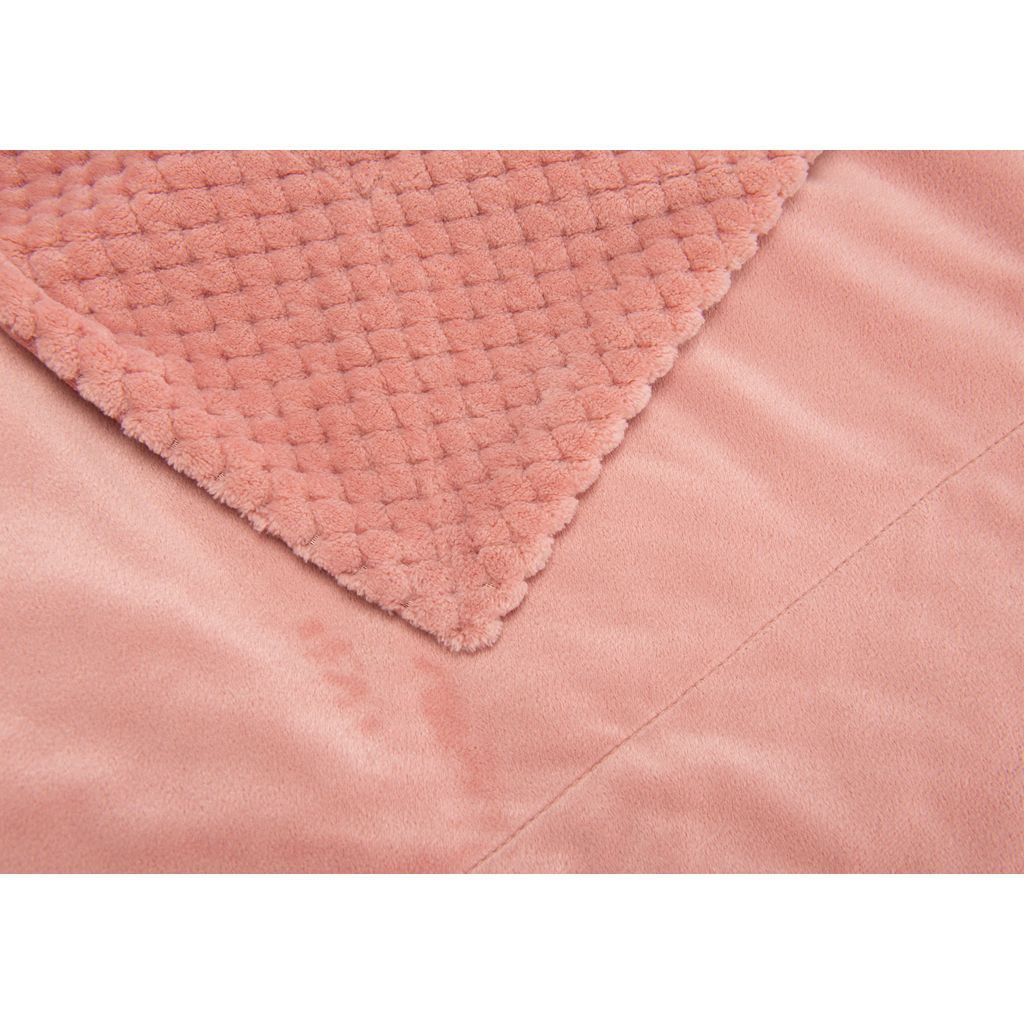Plaid Damier rose 130 x 170cm - Visuel 1