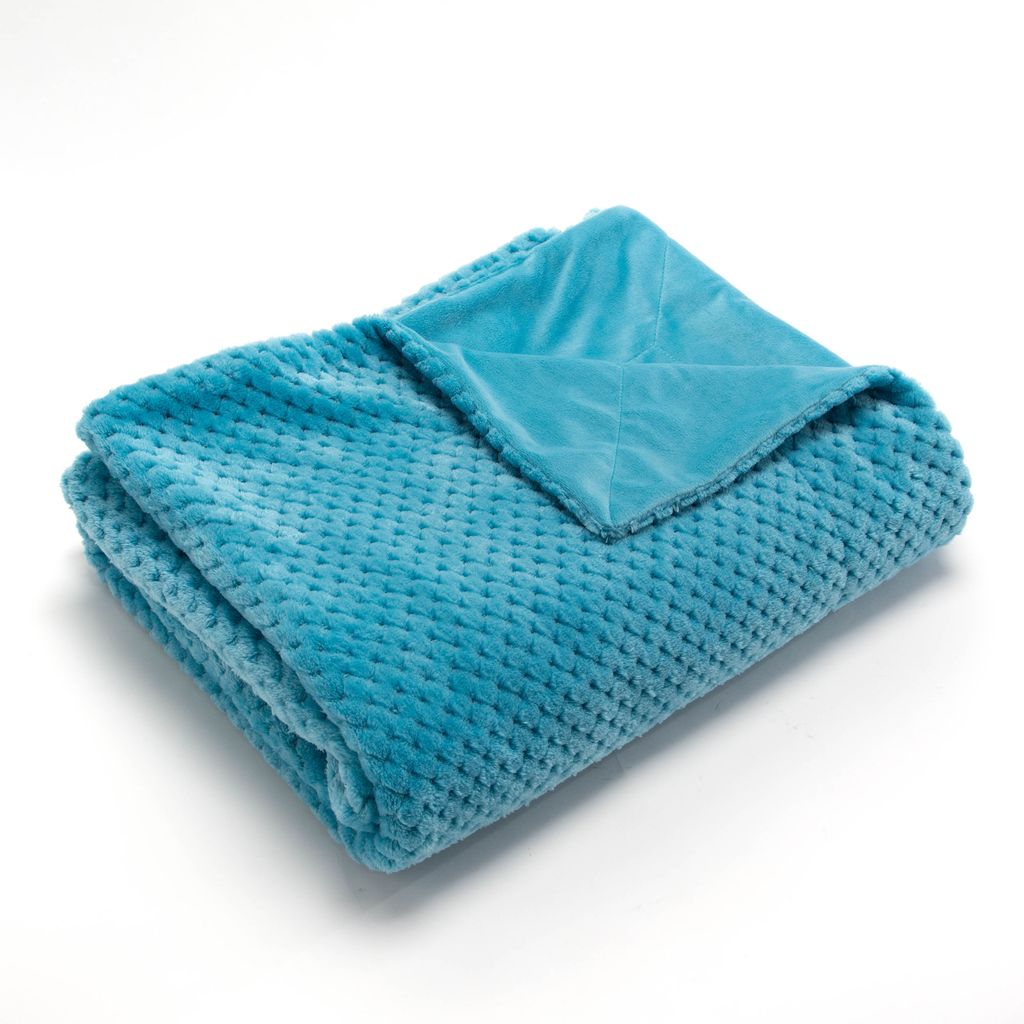 Plaid damier Marine- 130cm x 170cm main image 1