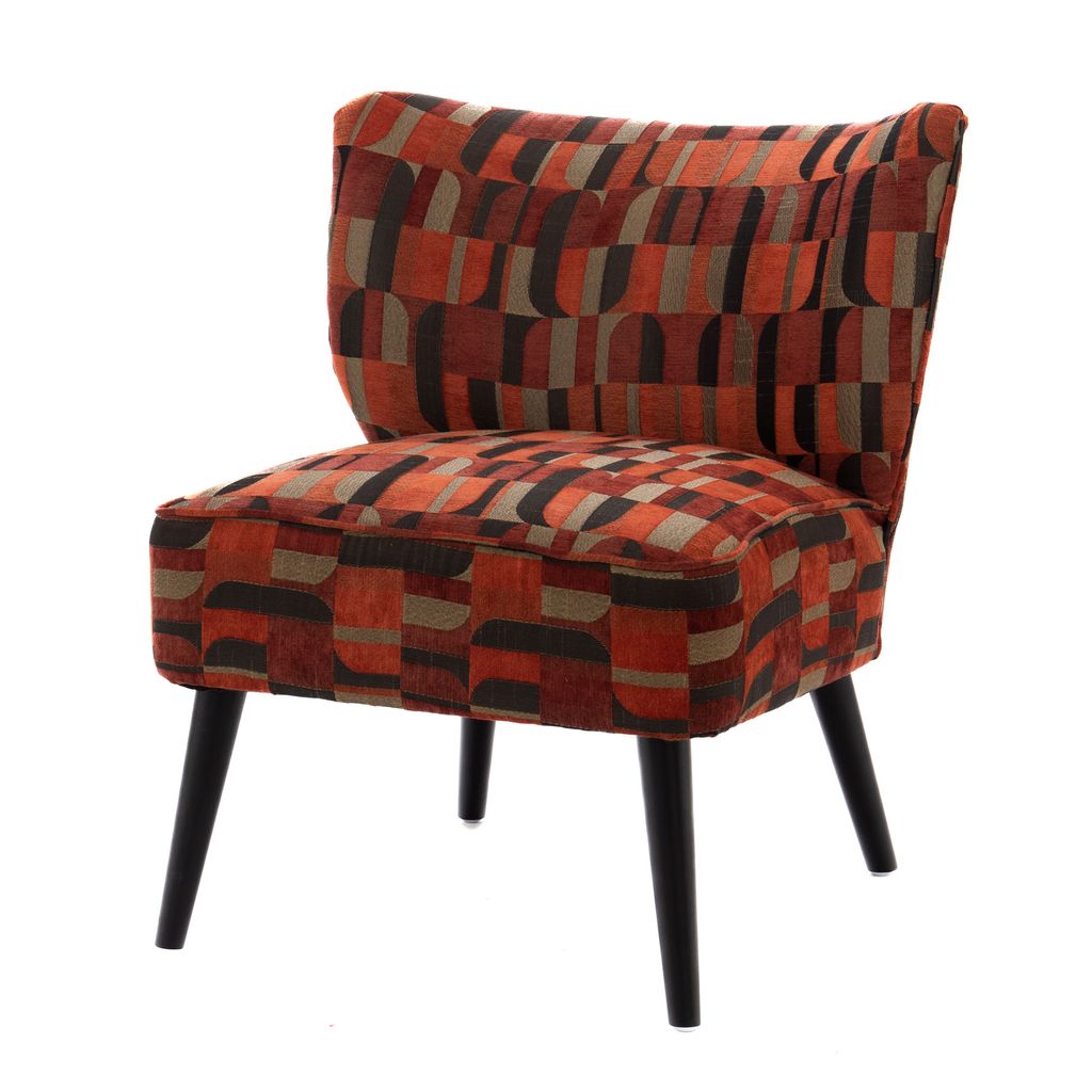 Fauteuil Design en Tissu Anelita 87cm Bleu Foncé