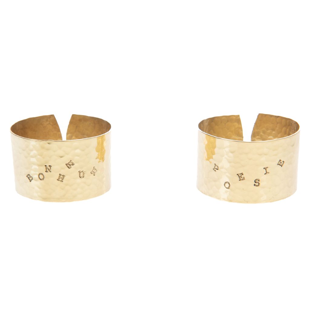 Set de 6 ronds de serviette Mots D 3cm - Visuel 1