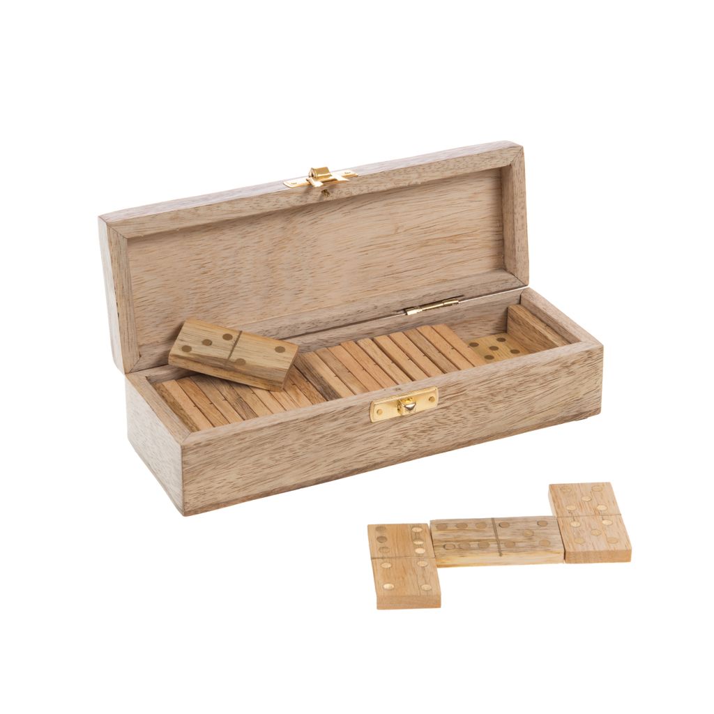 Boite Dominos en bois clair - Visuel 2
