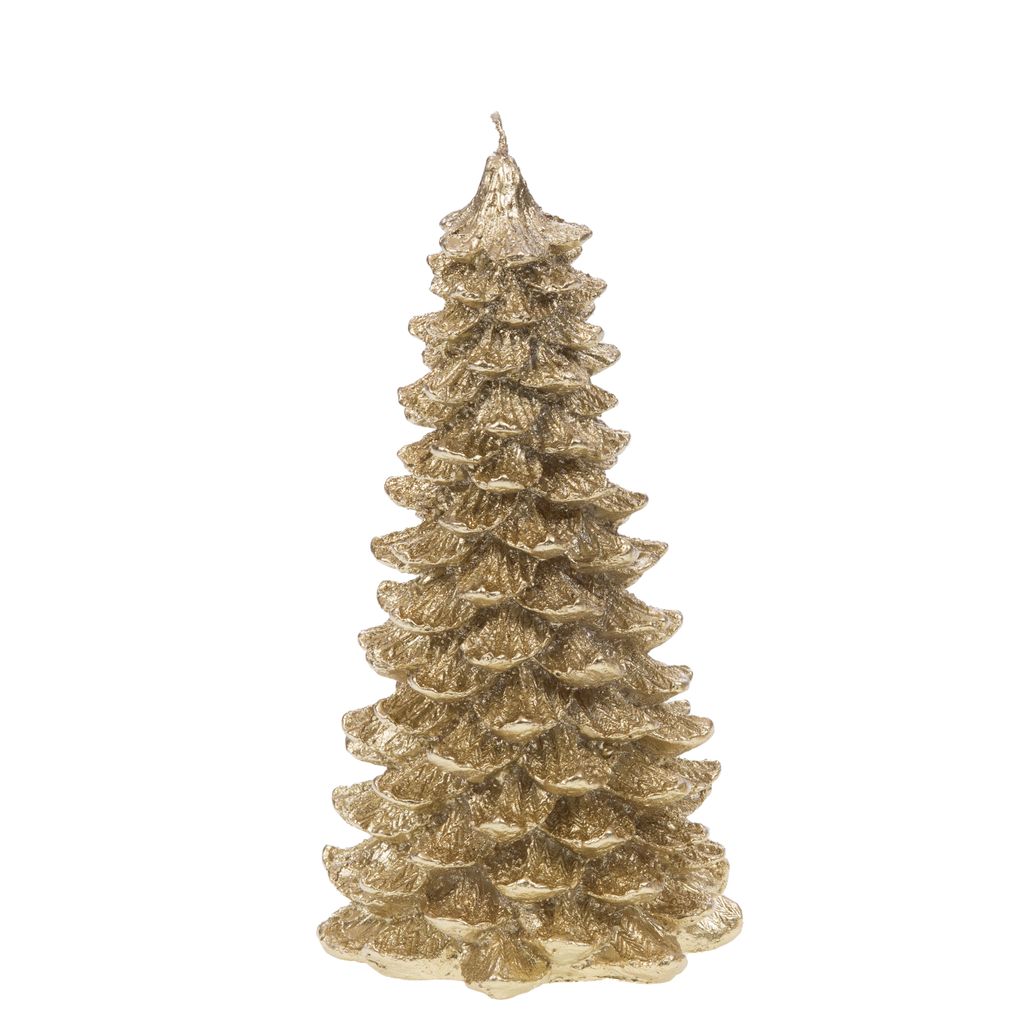 Bougie sapin doré GM - Visuel 0