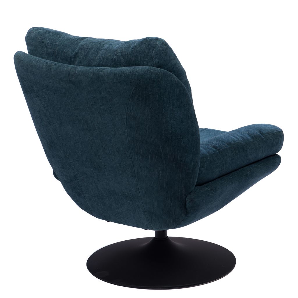 Fauteuil Magnum bleu pied noir - Visuel 1