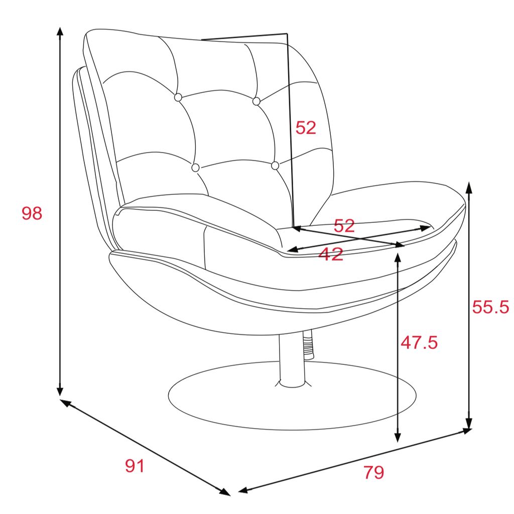 Fauteuil Magnum bleu pied noir - Visuel 2
