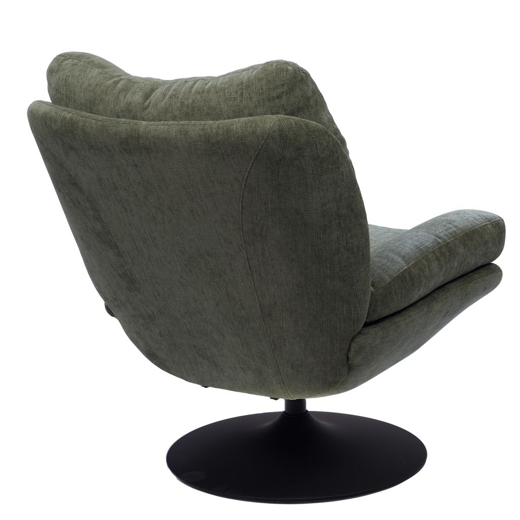 Fauteuil Magnum vert pied noir - Visuel 1