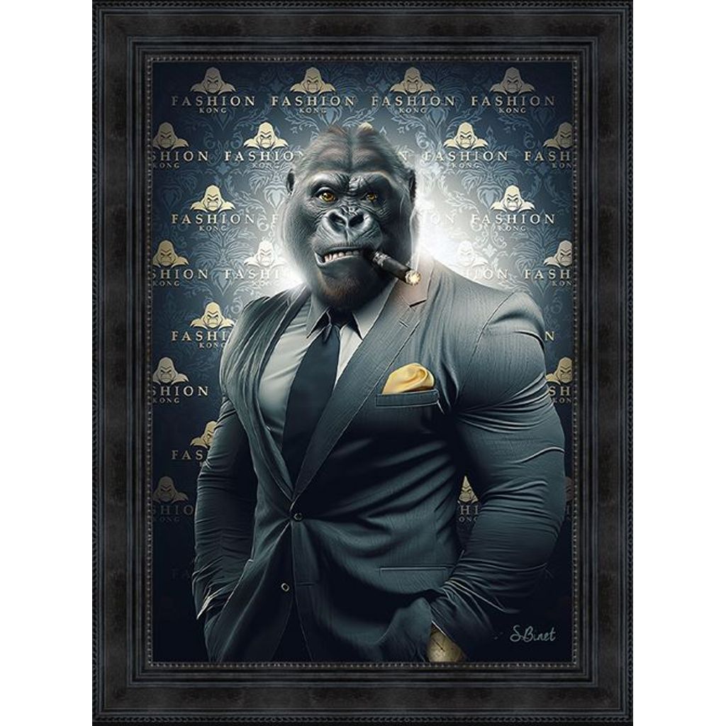 Toile Binet gorille Fashion King 50 x 70 cm - Visuel 0