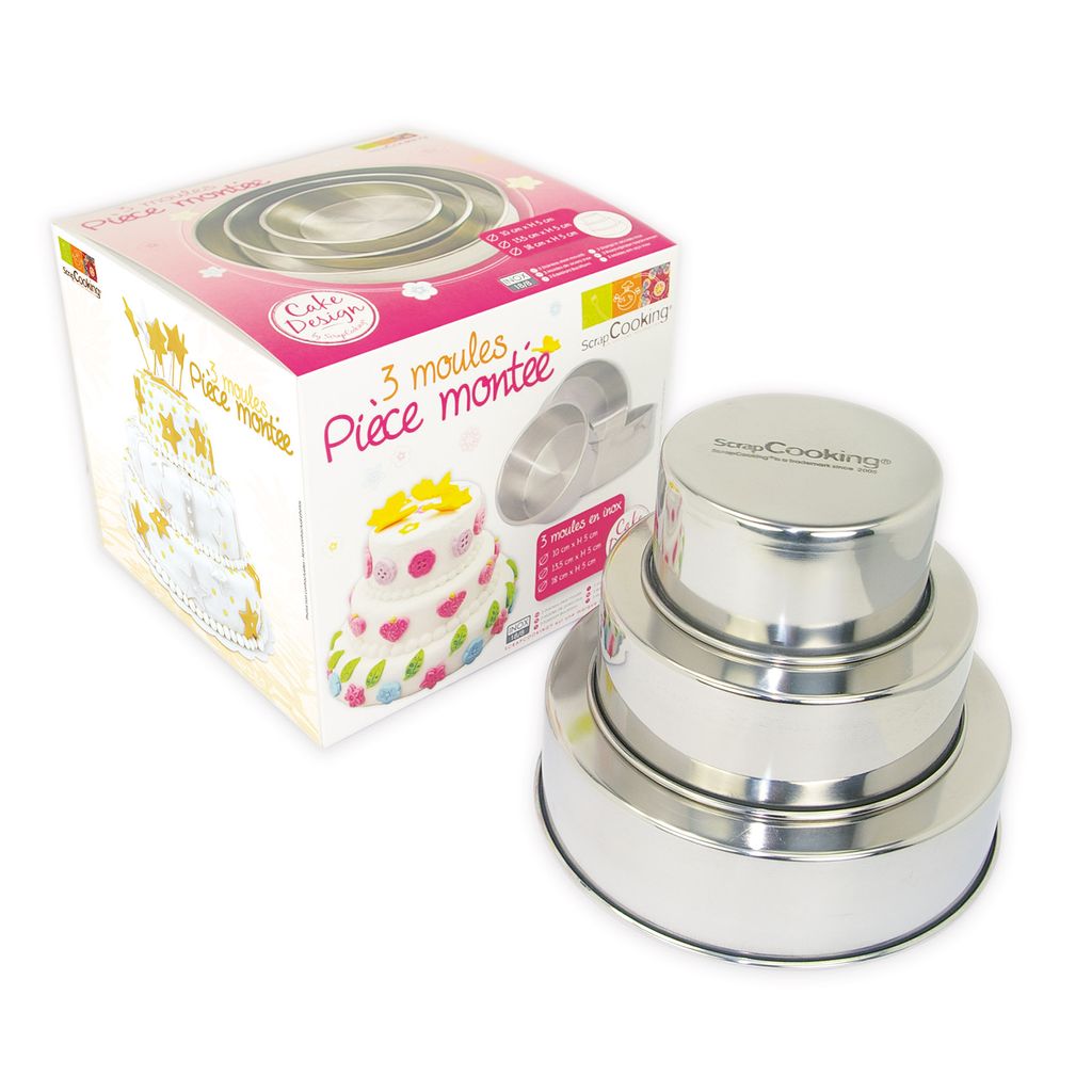 Coffret 3 moules à pièce montée - Visuel 0