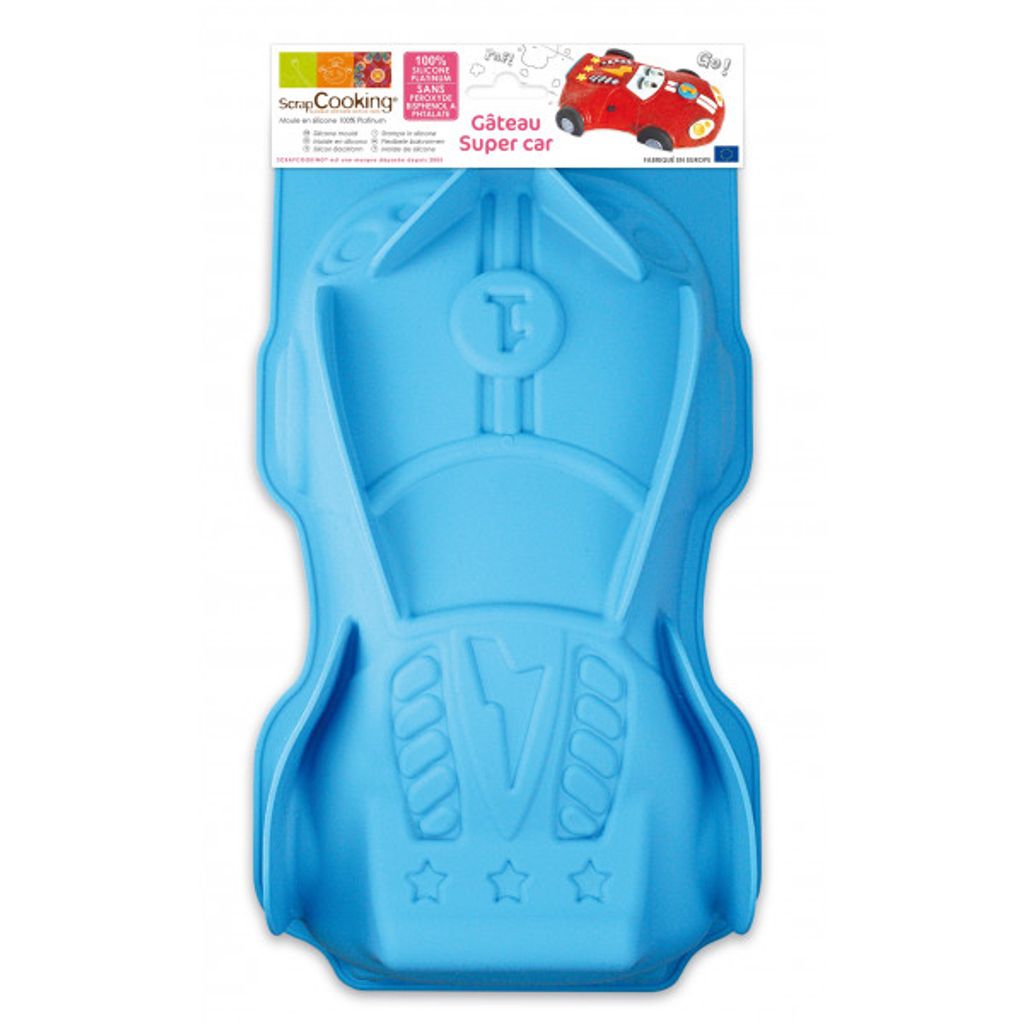 Moule à gâteau silicone voiture Super Car - Visuel 1