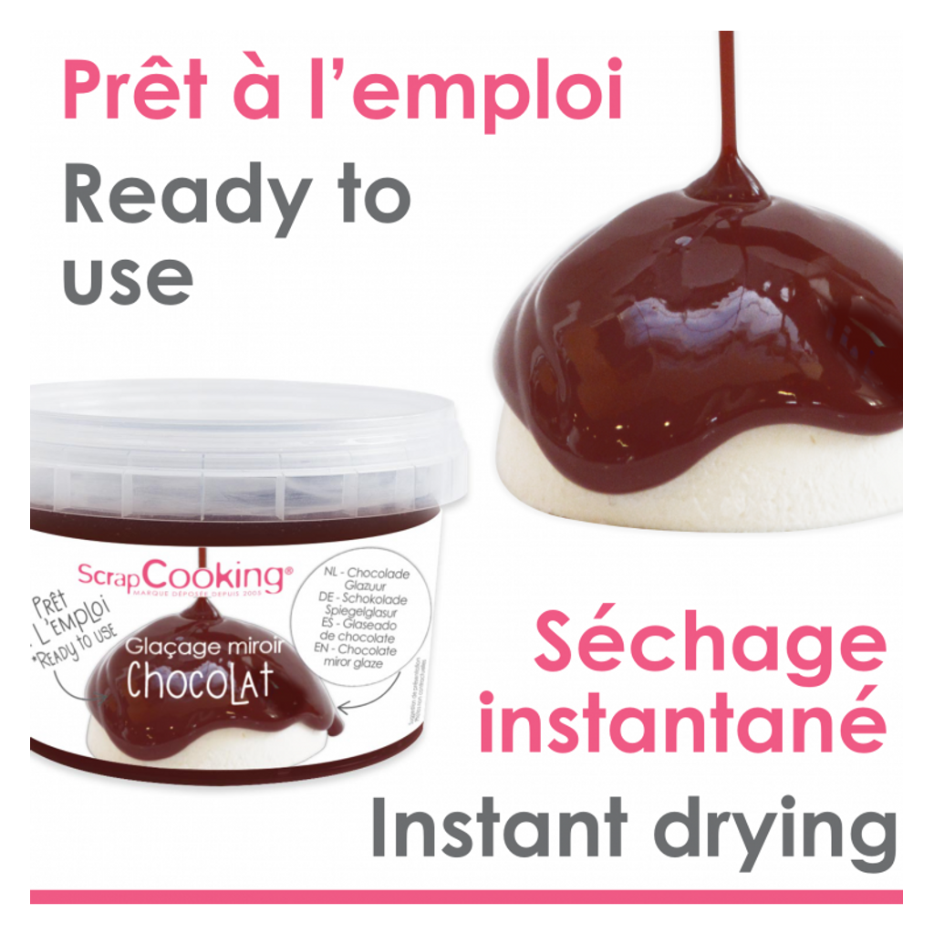 Glaçage miroir prêt à l'emploi Chocolat - Visuel 1